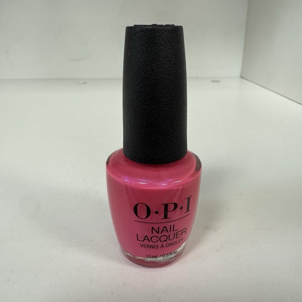 Opi Nail Lacquer Polish NL N36 Hotter Than You Pink Neon Pink Full Size .5 Oz